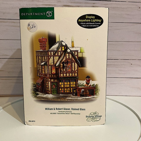 DEPARTMENT 56 - William and Robert Glaser Stained Glass - HV - Dickens Village - Picture 11 of 13